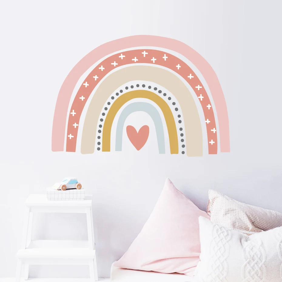 Pink Rainbow Nursery Wall Sticker