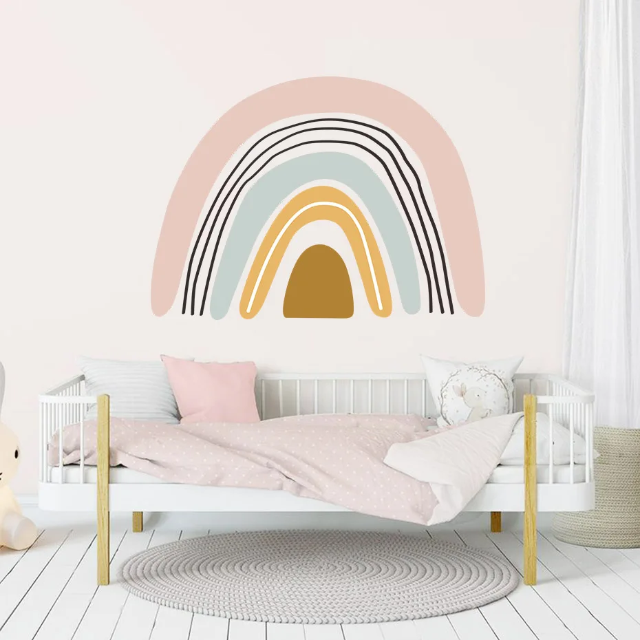 Pink Rainbow Nursery Wall Sticker