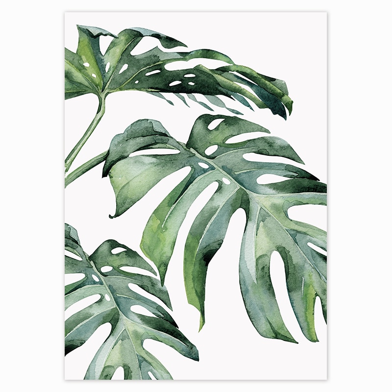 Scandinavian Style Tropical Plants Poster