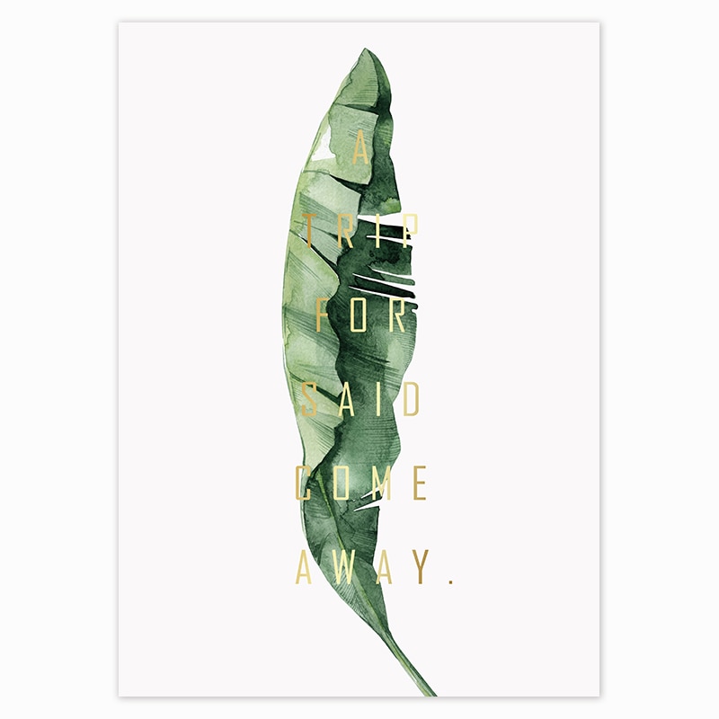 Scandinavian Style Tropical Plants Poster