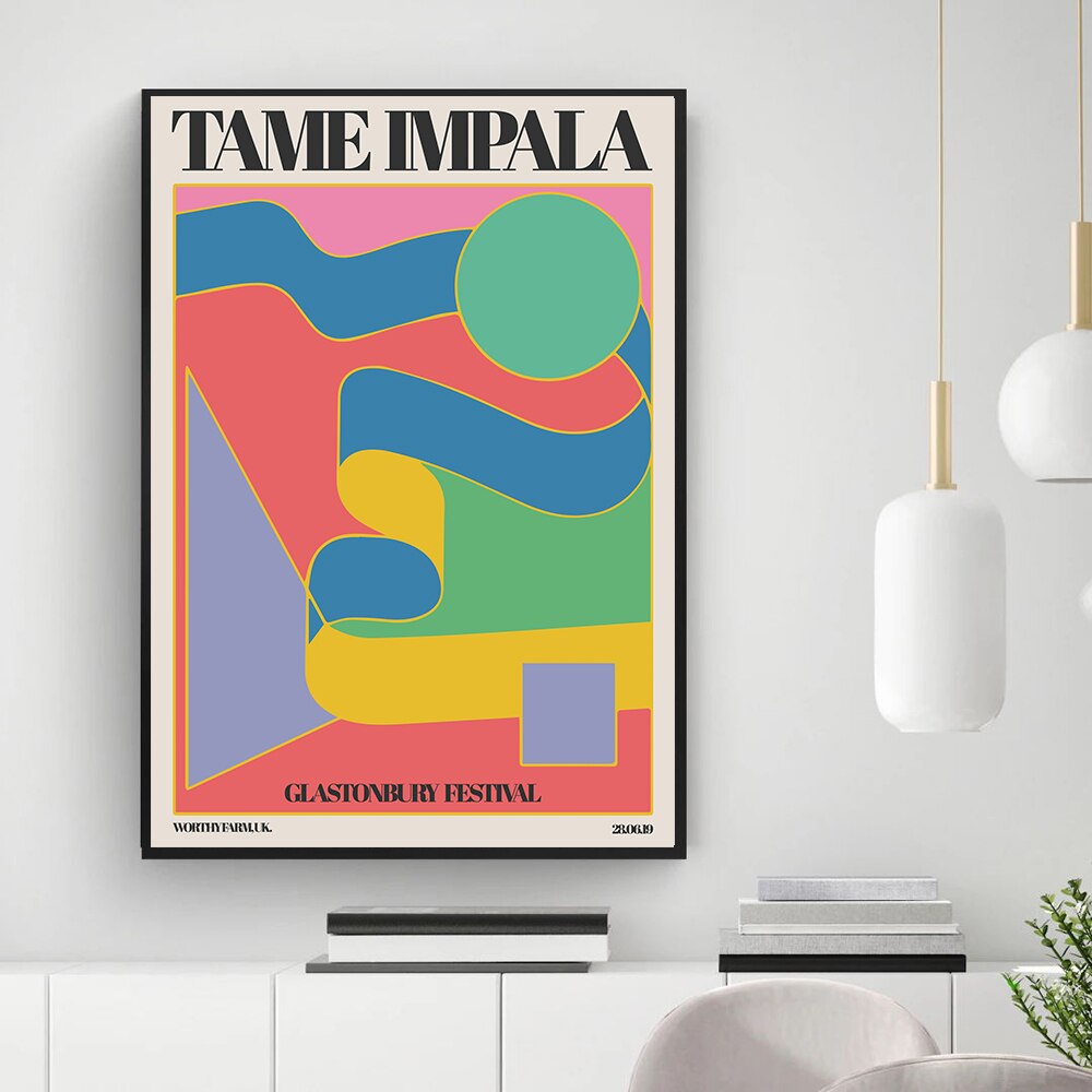 Tame Impala At Glastonbury Gig Poster