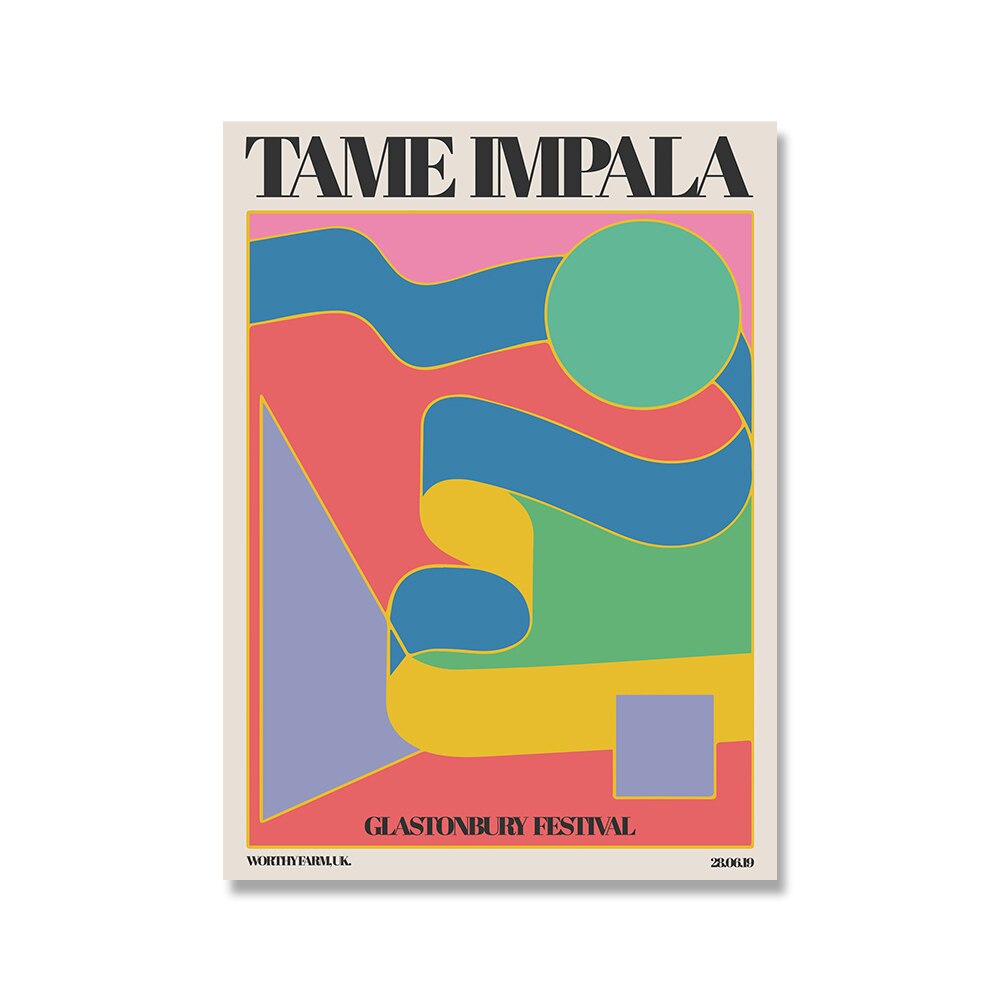 Tame Impala At Glastonbury Gig Poster