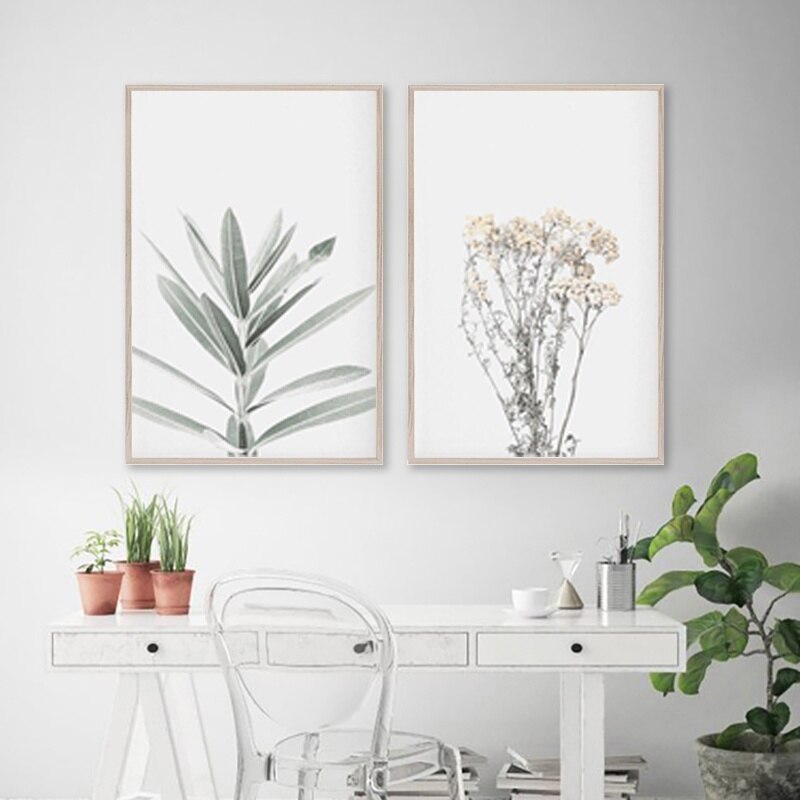 Nordic Style Plant Canvas Painting