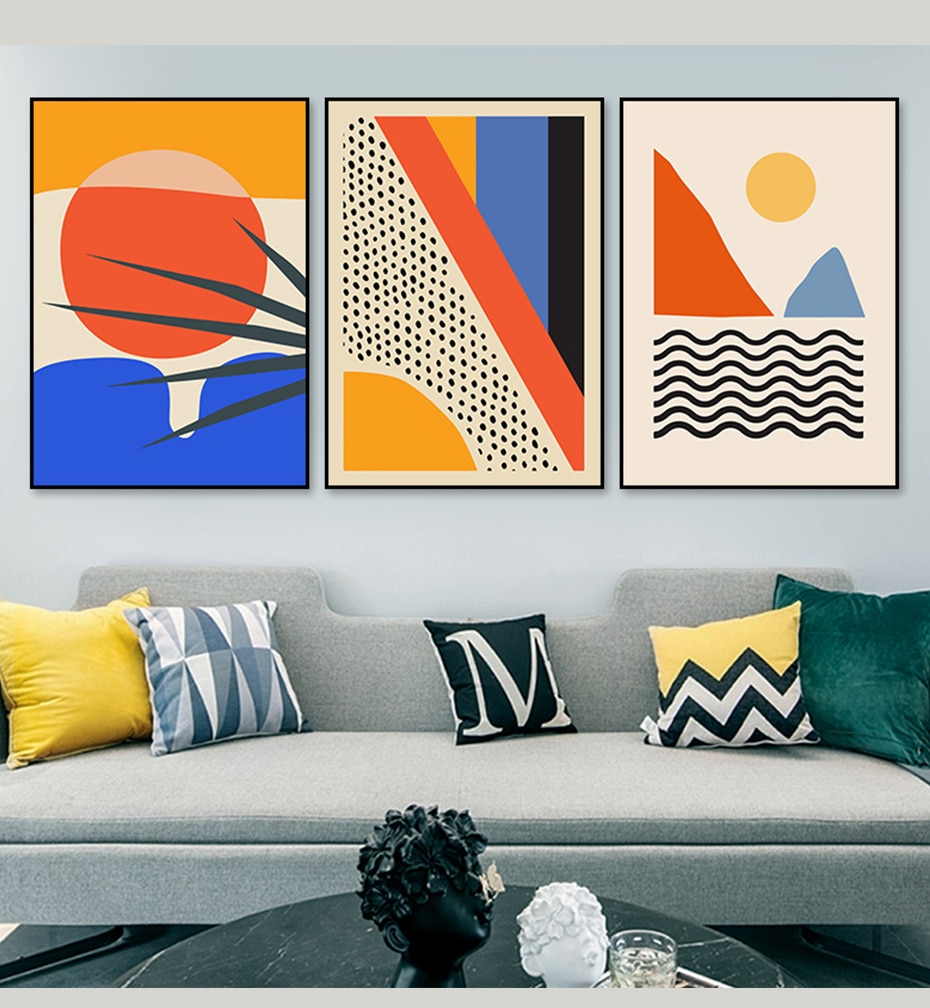 Geometric Abstract Wall Painting