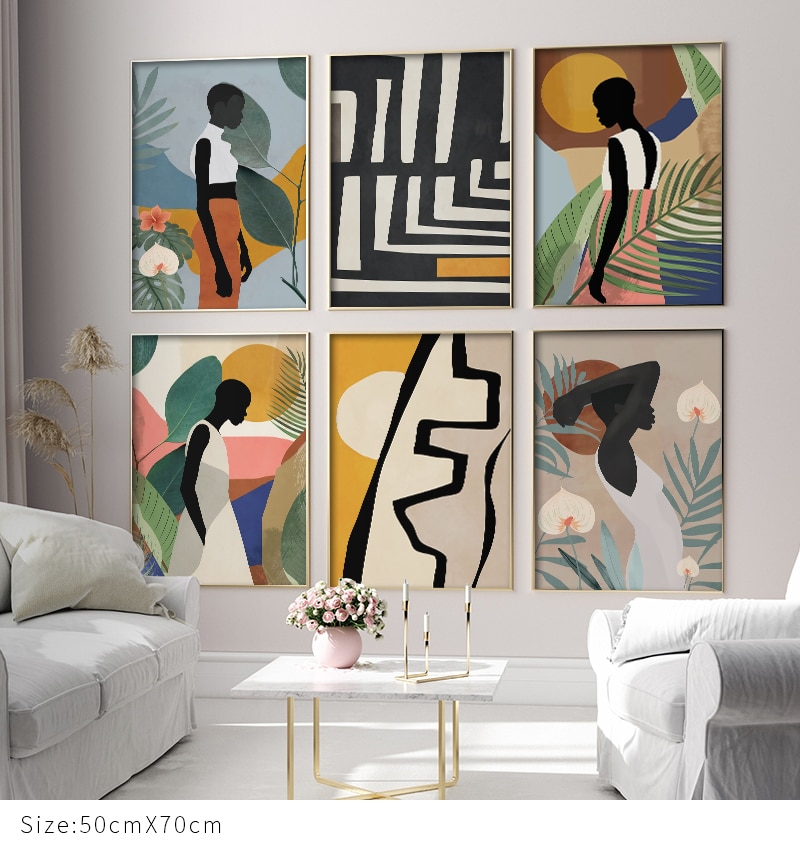 Abstract Girl Modern Canvas Poster