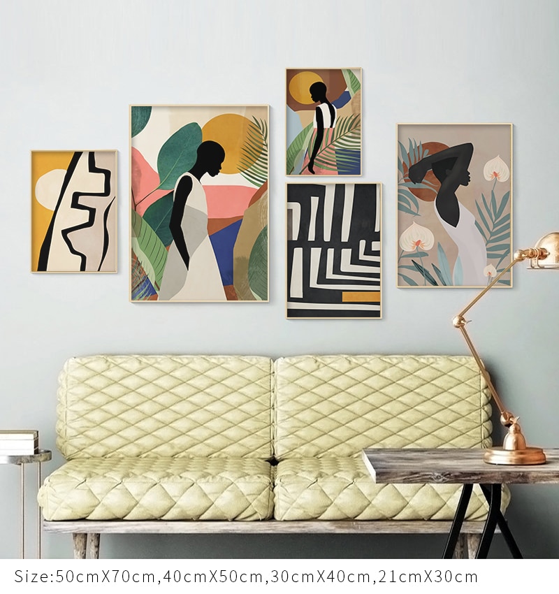 Abstract Girl Modern Canvas Poster