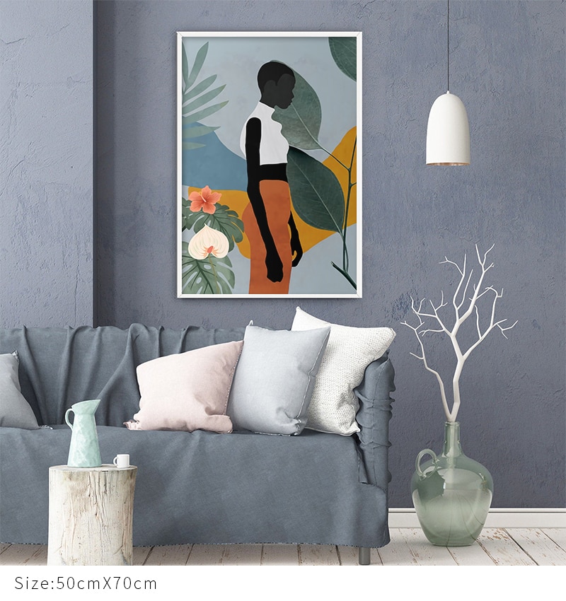 Abstract Girl Modern Canvas Poster