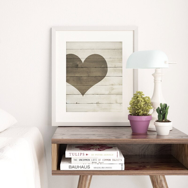 Farmhouse Style Heart Wall Poster