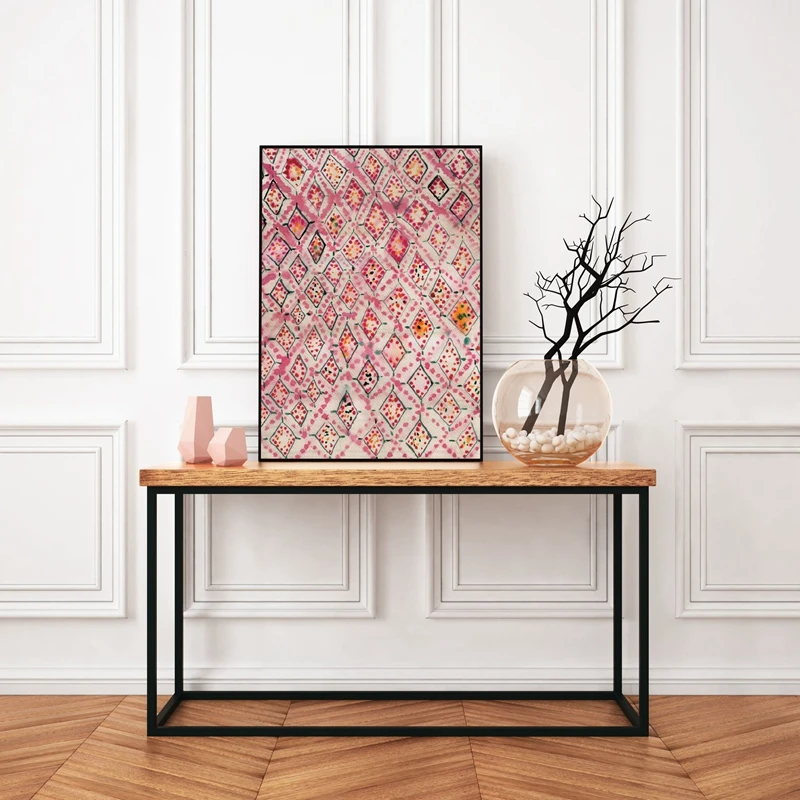 Eclectic Pink Pattern and Arc Wall Poster