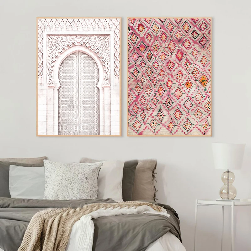 Eclectic Pink Pattern and Arc Wall Poster