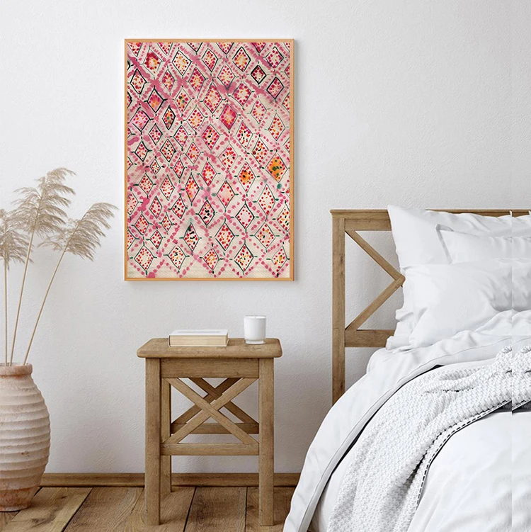 Eclectic Pink Pattern and Arc Wall Poster