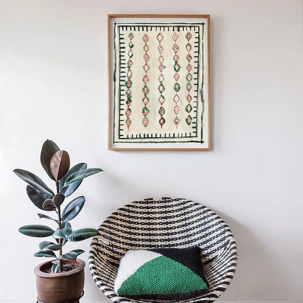 Eclectic Moroccan Rug Style Wall Picture