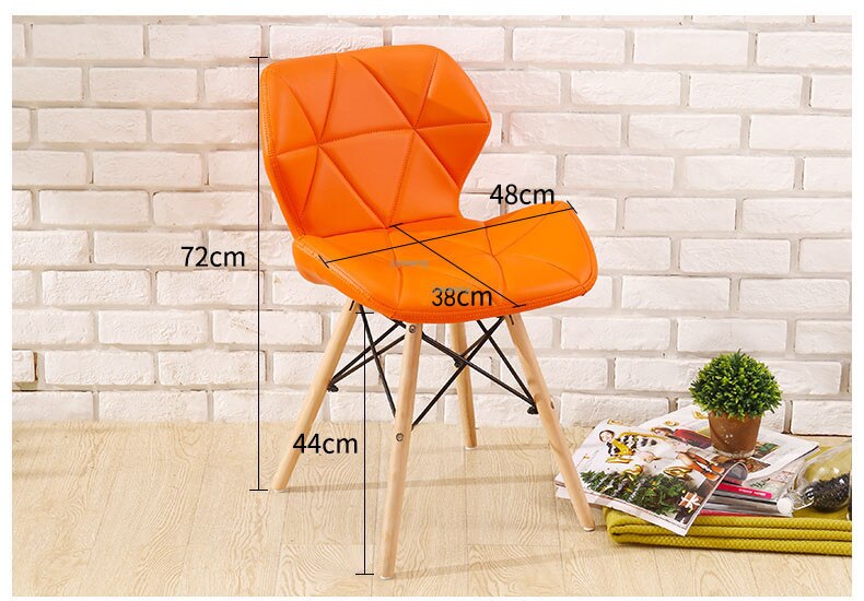 Decorative Geometric Style Leather Chair