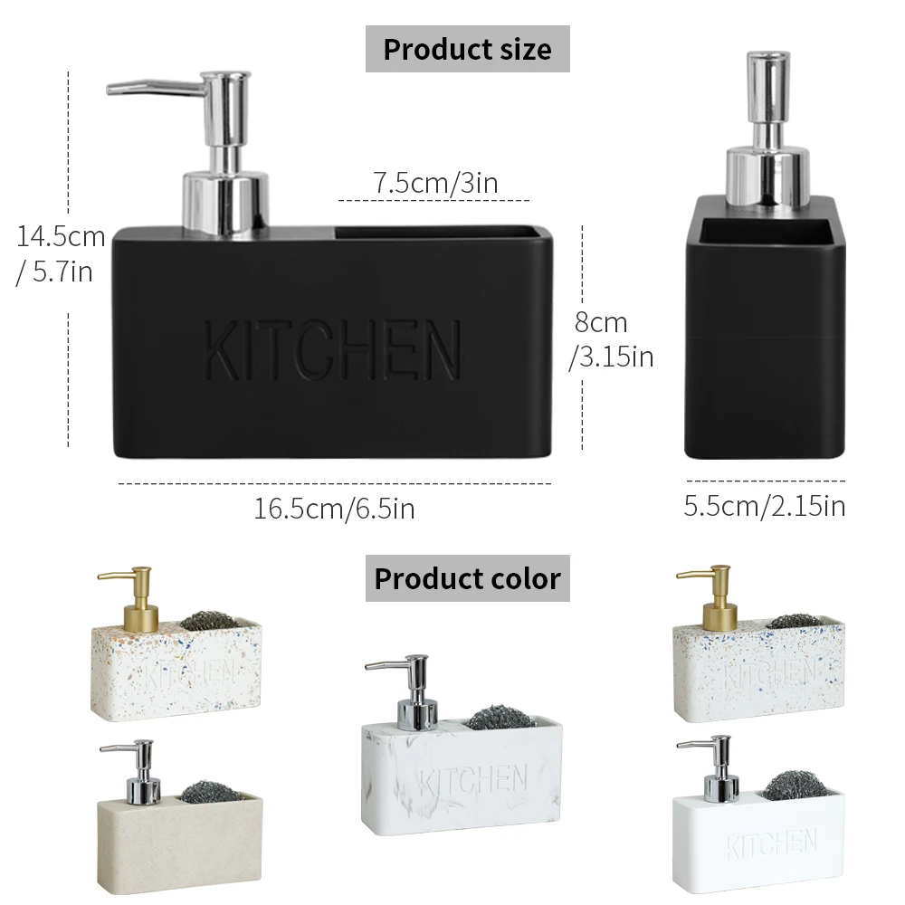 Modern Kitchen Soap Dispenser Set