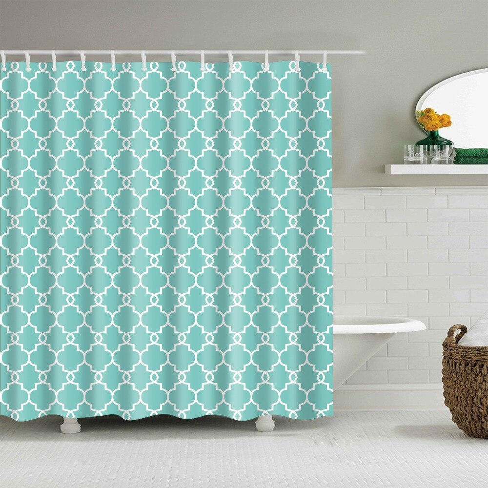 Waterproof Geometric Pattern Shower Curtains