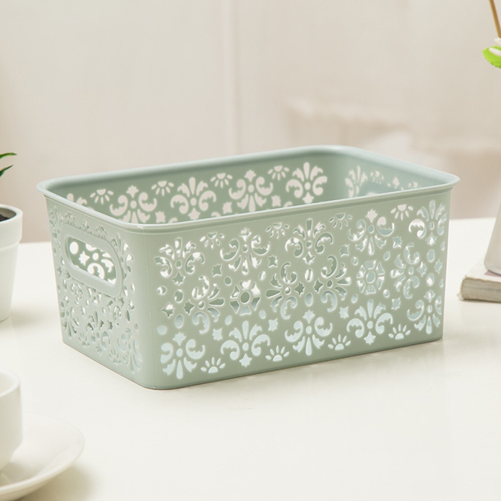 Floral Hollow Out Storage Basket