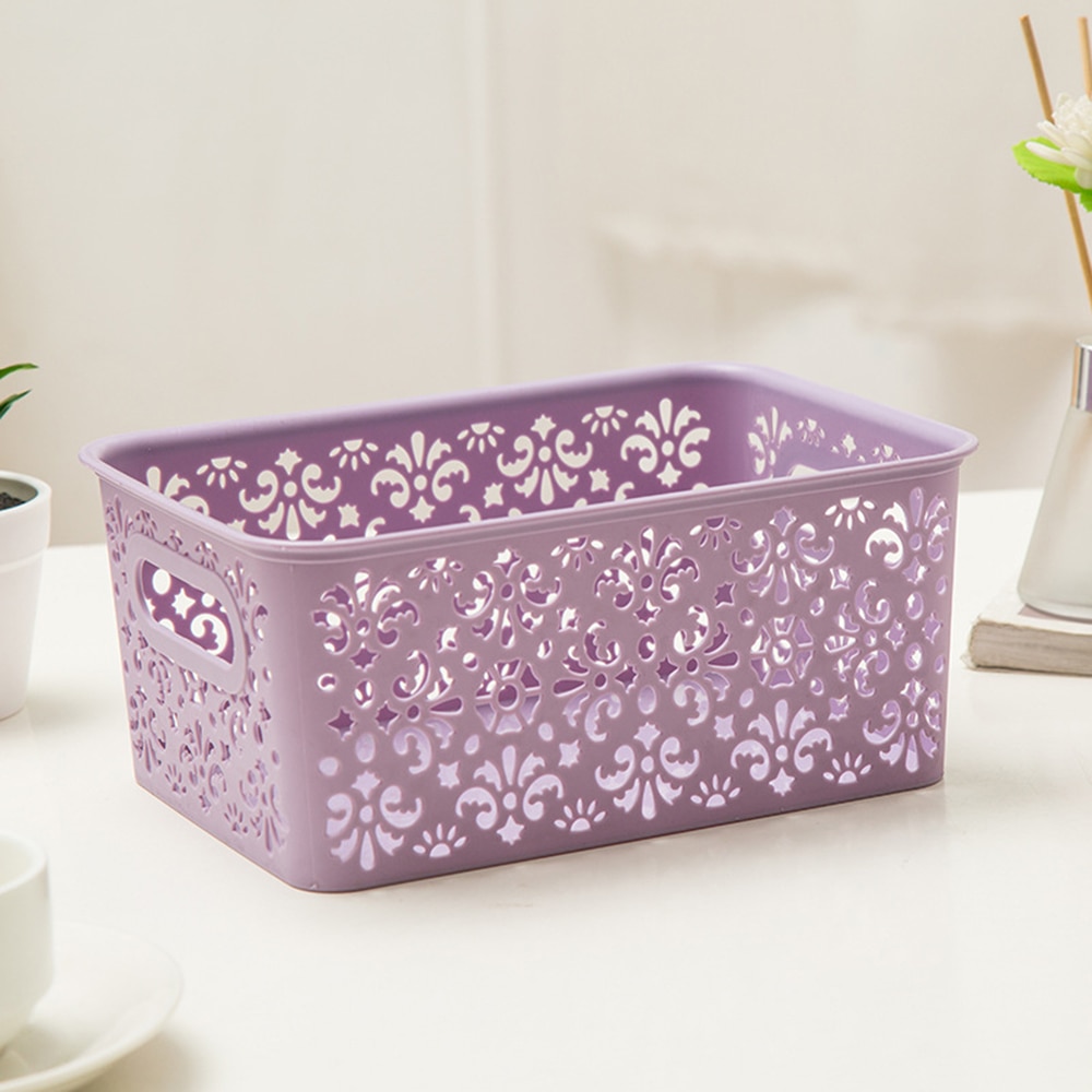 Floral Hollow Out Storage Basket