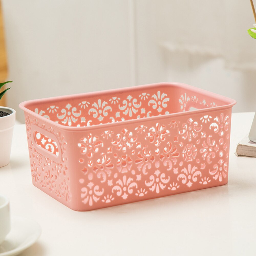 Floral Hollow Out Storage Basket