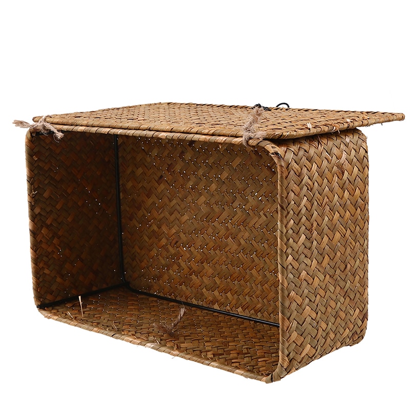 Woven Seagrass Storage Box with Lid