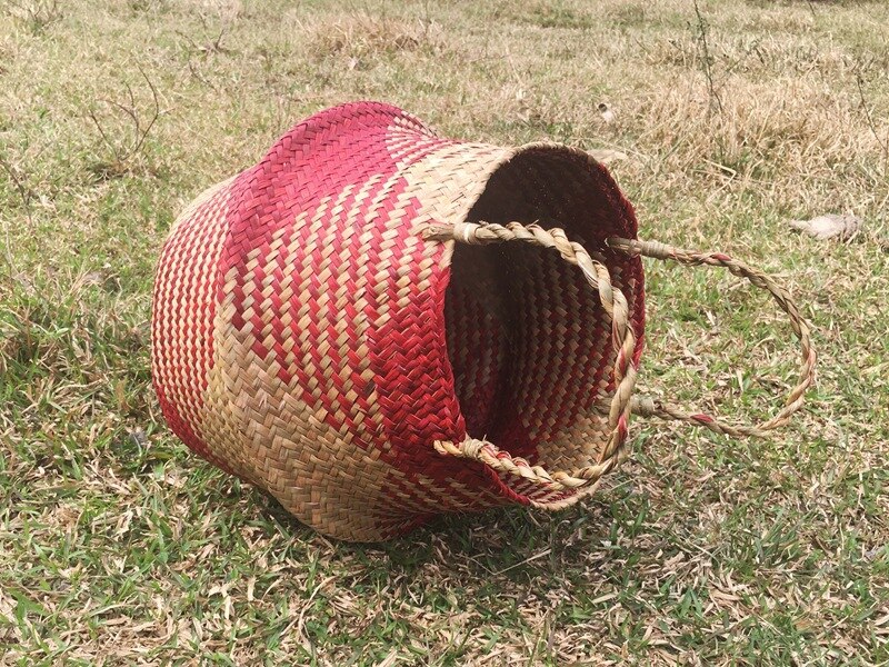 Handmade Folding Bamboo Storage Baskets