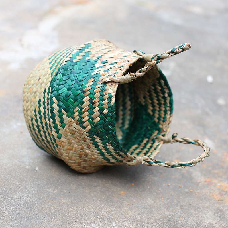 Handmade Folding Bamboo Storage Baskets