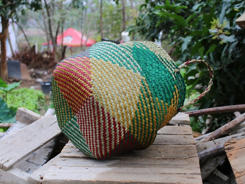 Handmade Folding Bamboo Storage Baskets