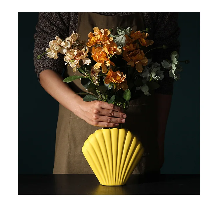 Shell Shaped Ceramic Vase