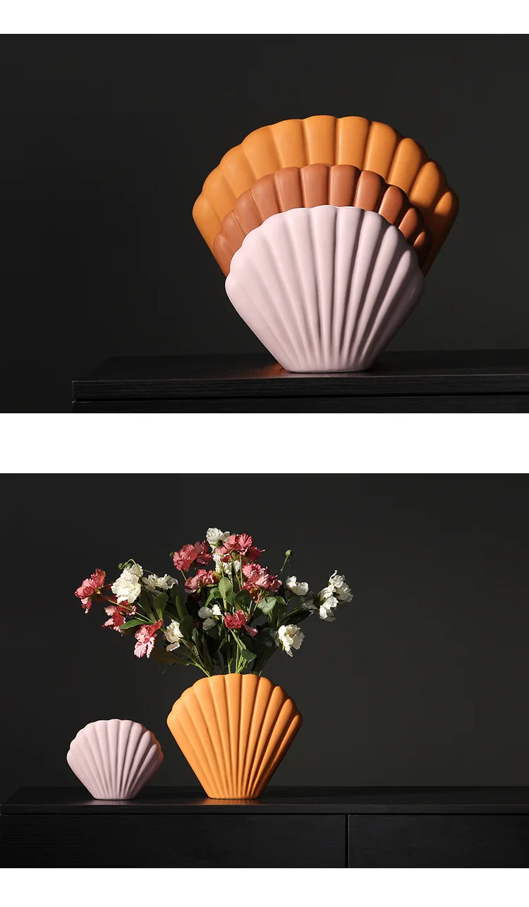 Shell Shaped Ceramic Vase