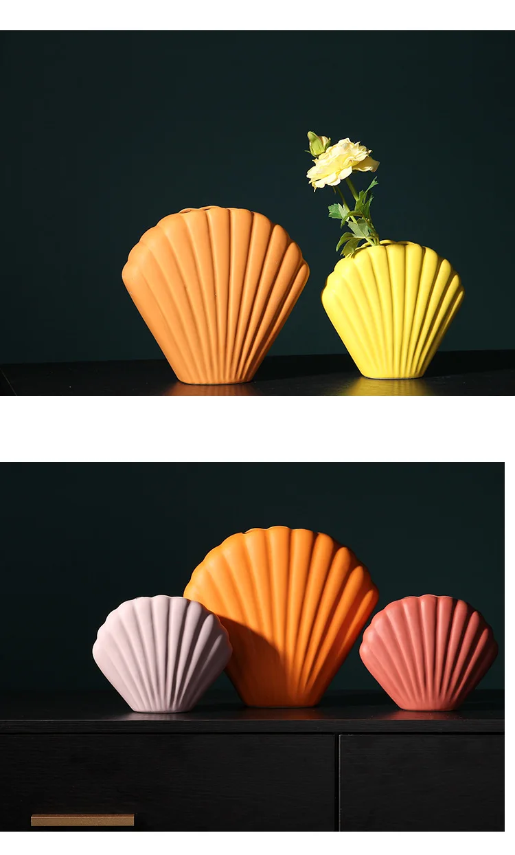 Shell Shaped Ceramic Vase