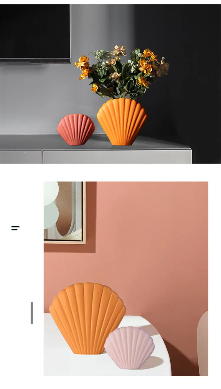 Shell Shaped Ceramic Vase