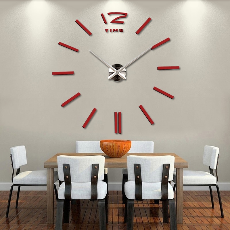 Large Acrylic Mirror Wall Clock