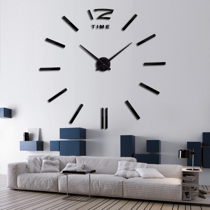 Large Acrylic Mirror Wall Clock