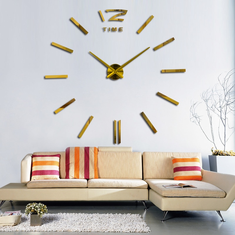 Large Acrylic Mirror Wall Clock