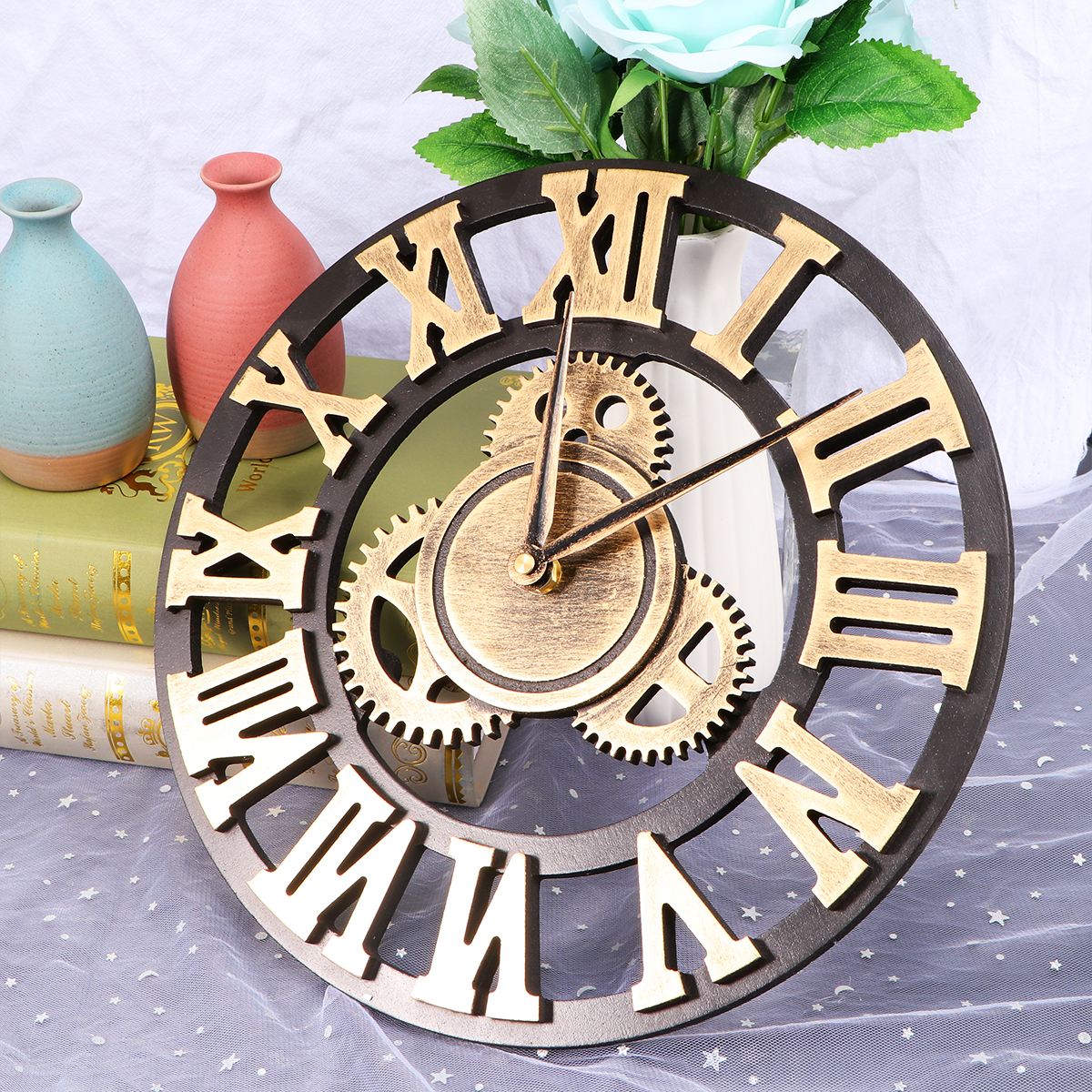 Industrial Style Hollow Wall Clock