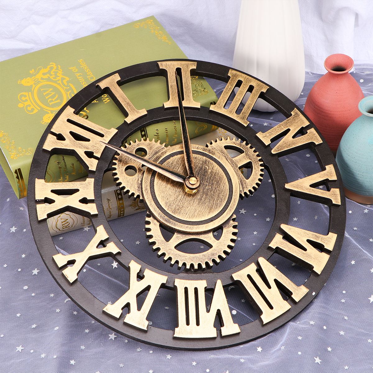 Industrial Style Hollow Wall Clock