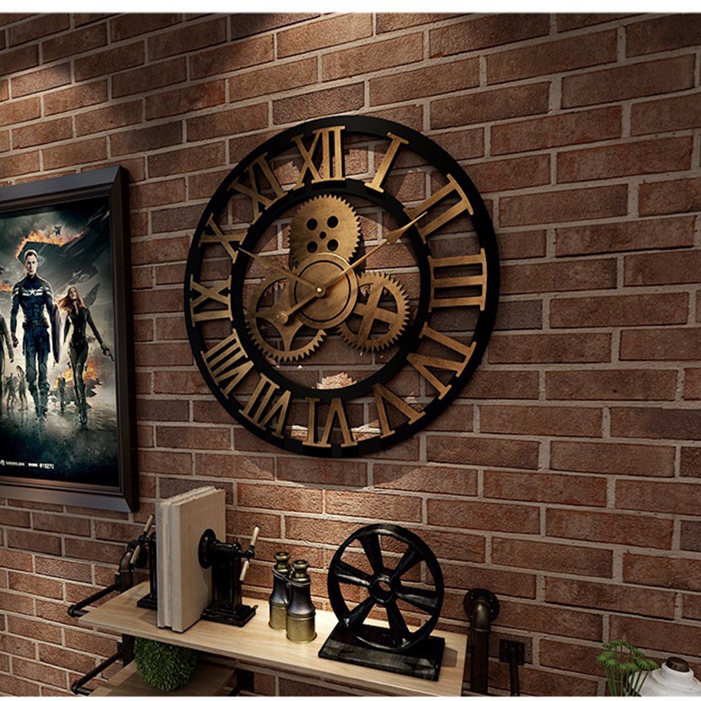 Industrial Style Hollow Wall Clock