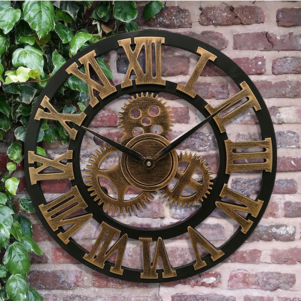 Industrial Style Hollow Wall Clock