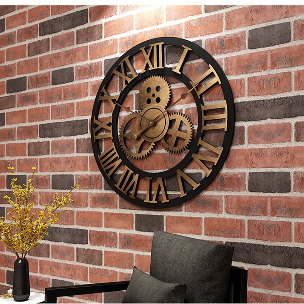 Industrial Style Hollow Wall Clock