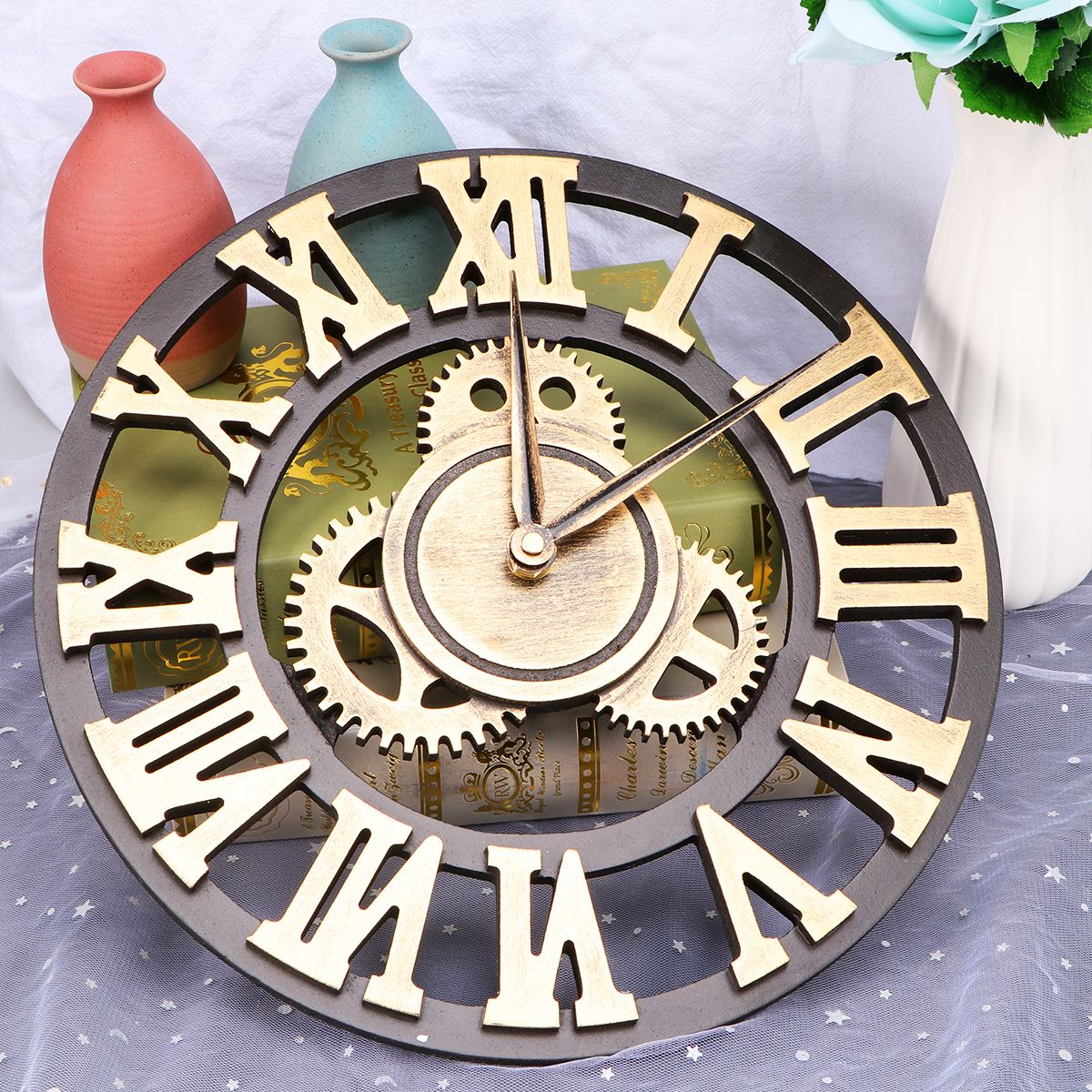 Industrial Style Hollow Wall Clock