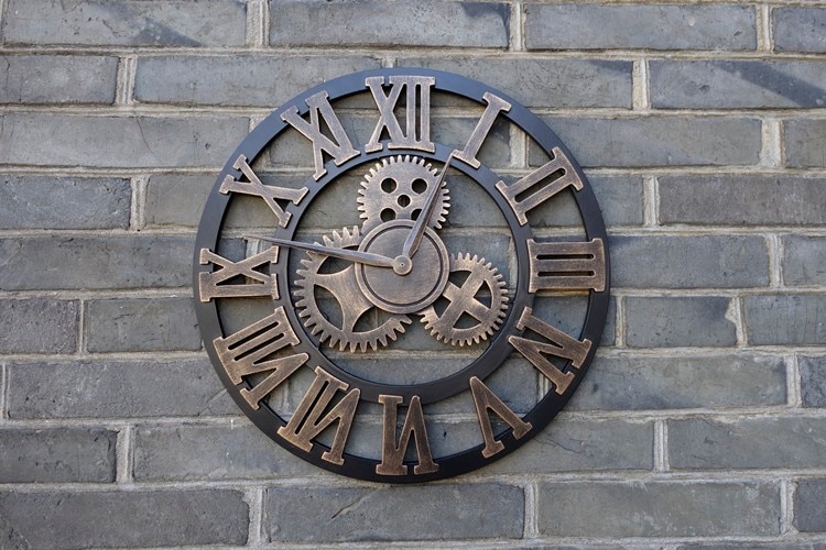 3D Retro Style Hollow Wall Clock