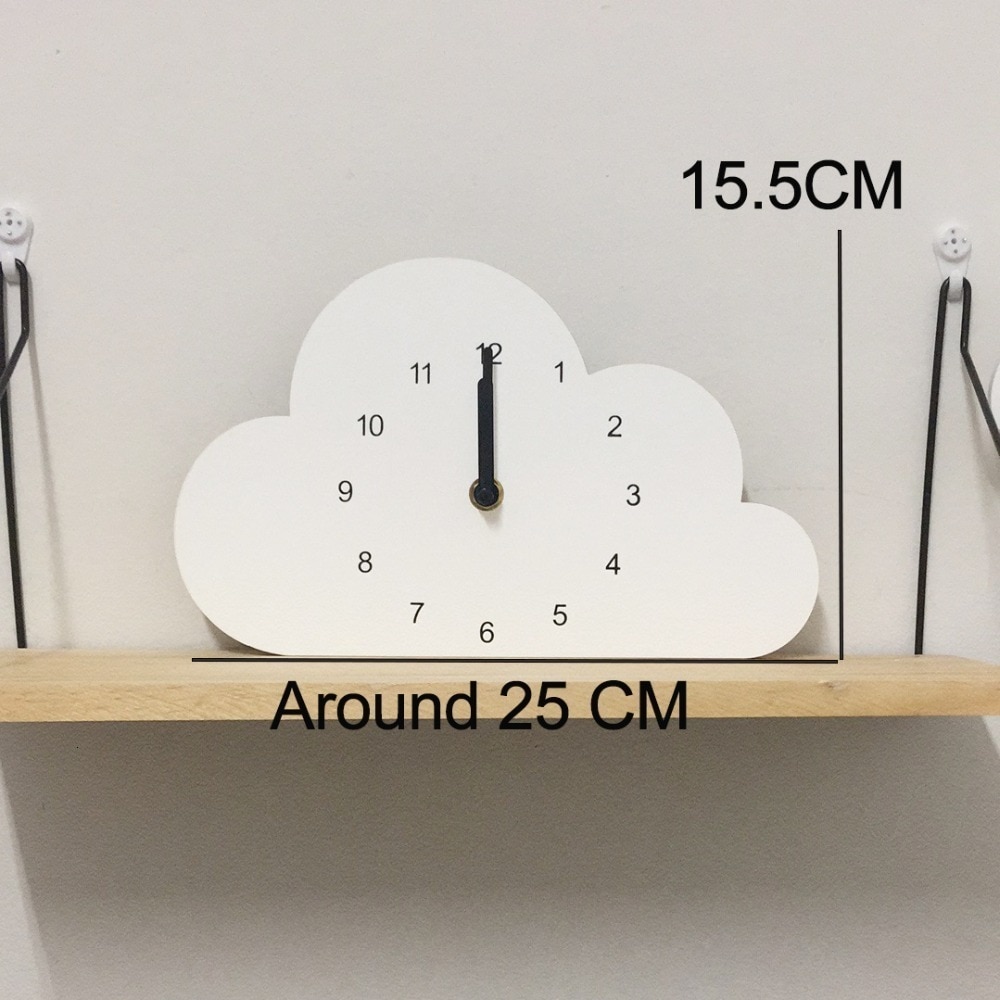 Cloud Shaped Wooden Wall Clocks