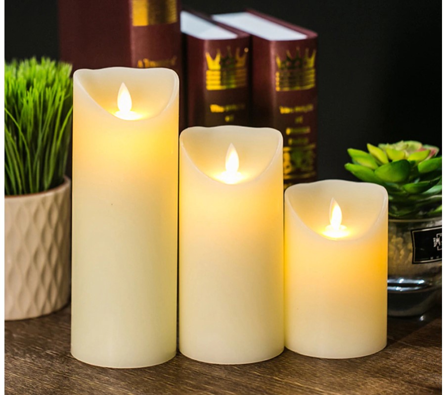 Flameless LED Candles 3 Pcs Set