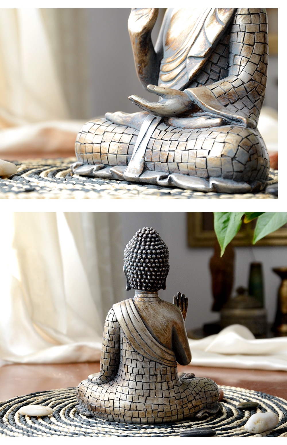 Sitting Buddha Decor Figurine