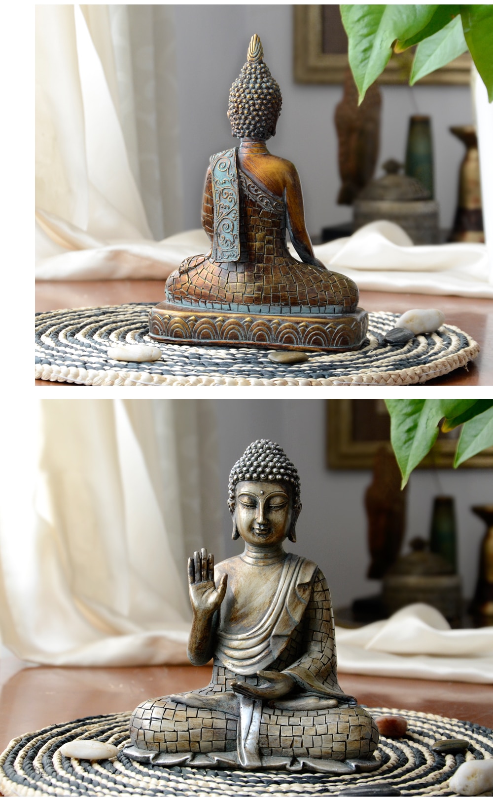 Sitting Buddha Decor Figurine