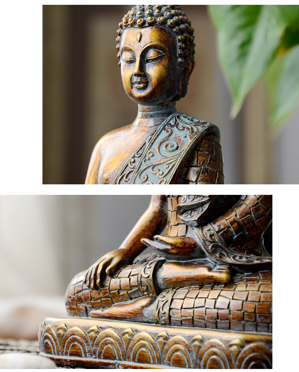 Sitting Buddha Decor Figurine