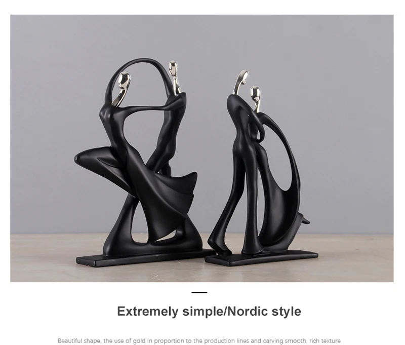 Nordic Dancing Couple Resin Figure