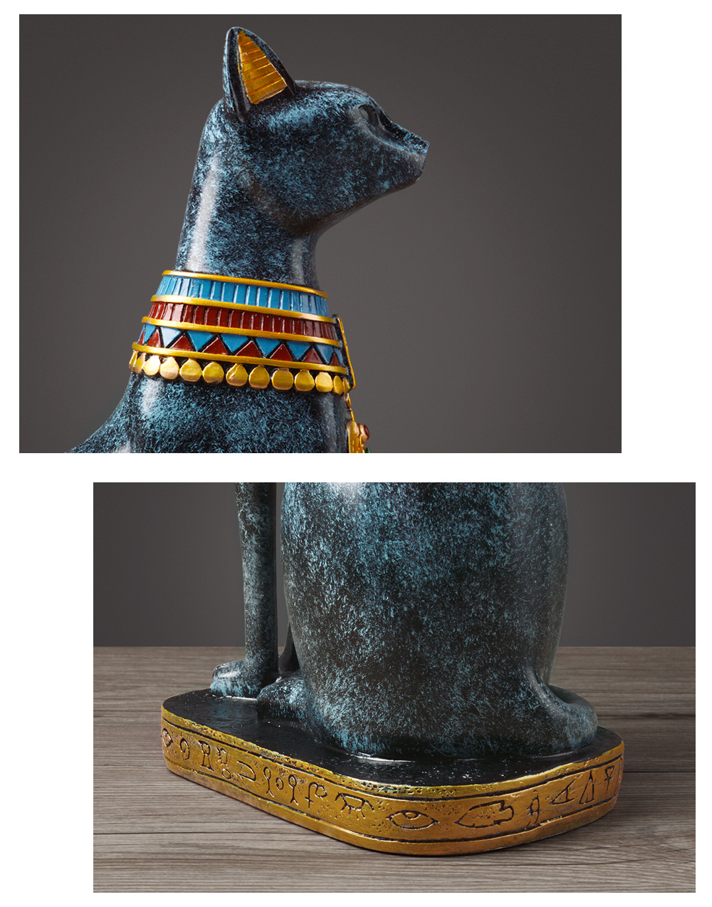 Egyptian Cat Shape Resin Statue