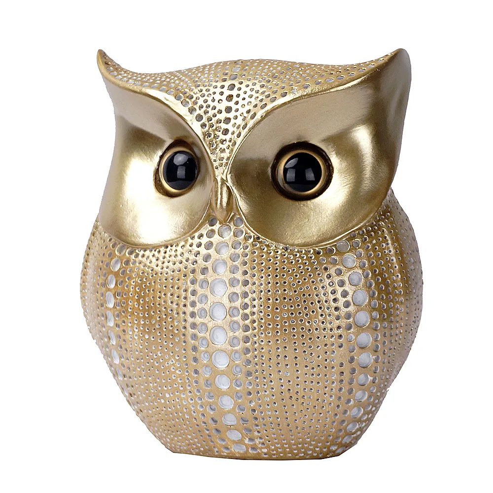 Golden Owl Figurine