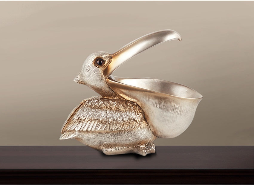 Pelican Shaped Container Figurine