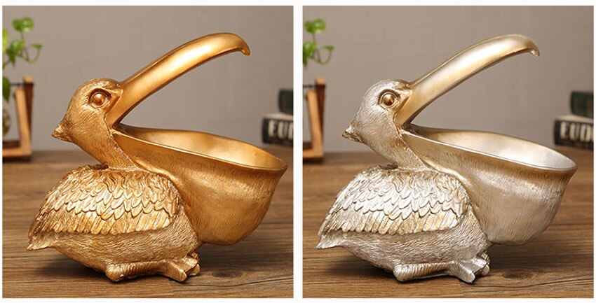 Pelican Shaped Container Figurine